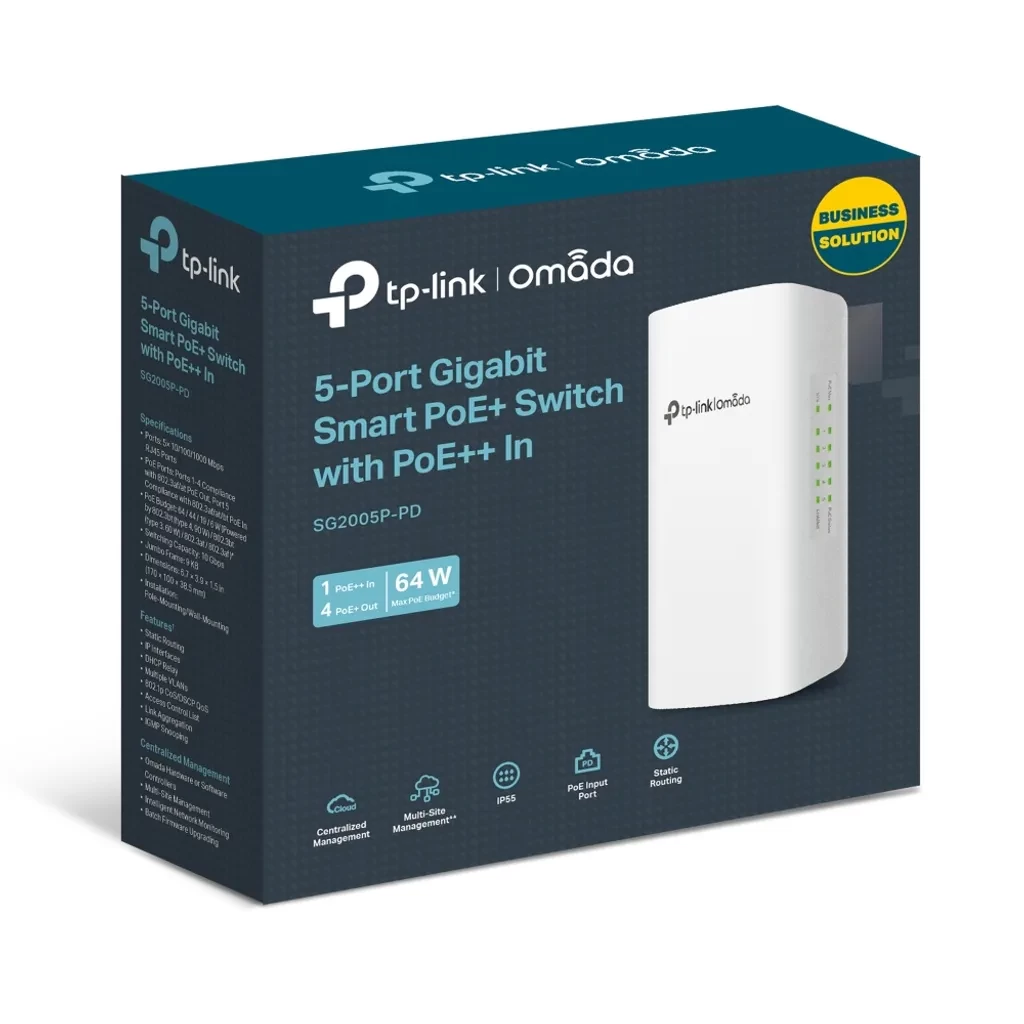 TP-Link SG2005P-PD – Switch Gigabit 5 Puertos PoE