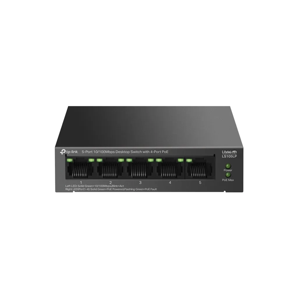 TP-Link LS105LP | Switch Sobremesa 5 Puertos | 4 Puertos PoE Fast Ethernet