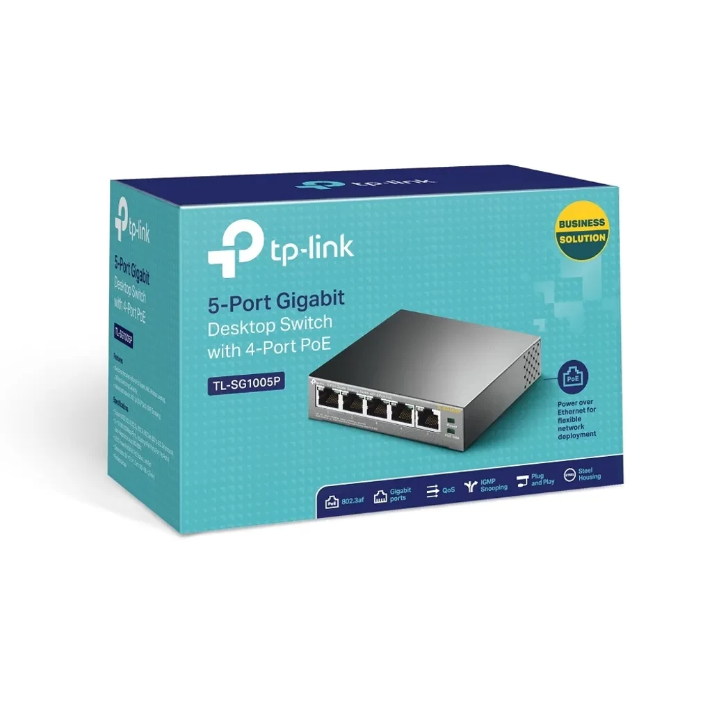 TP-Link TL-SG1005P | Switch Gigabit Sobremesa | 4 Puertos PoE 65W