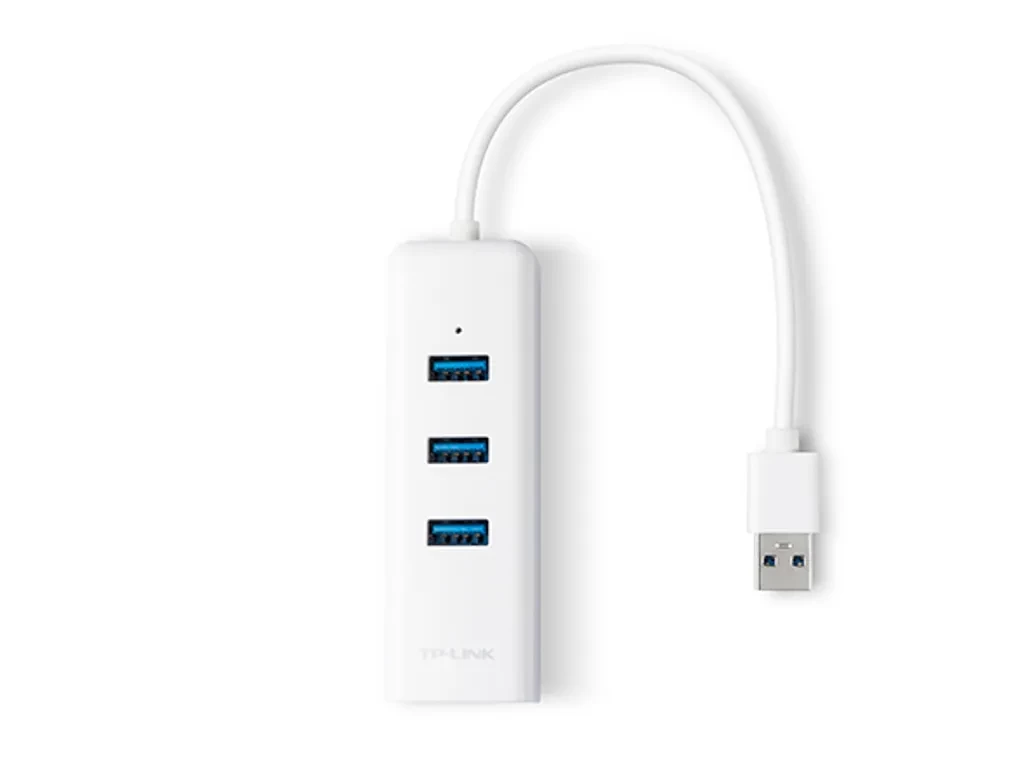 TP-Link UE330 | Hub USB 3.0 de 3 Puertos | Adaptador Gigabit Ethernet
